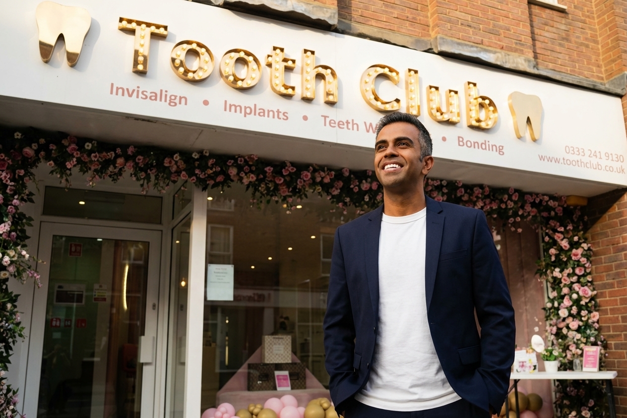 Kunal looking at signage